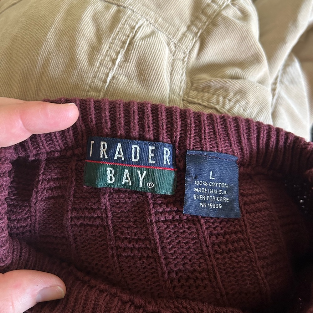 Trader Bay Maroon Sweater